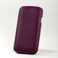 BONRONI Leather Case for Samsung Galaxy S4/IV GT-I9500 (purple)