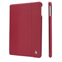 Чехол Jisoncase Smart Leather Case  для iPad 9.7" 2018 года (6-е поколение) малиновый
