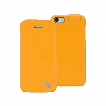 Чехол Jisoncase Fashion Flip (оранжевый) для iPhone 5C