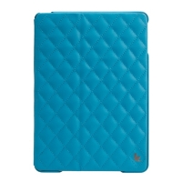 Jisoncase Quilted Leather Smart Case для iPad Air (стеганый) голубой