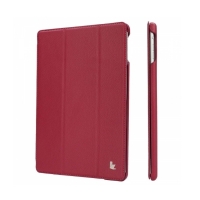 Jisoncase Smart Leather Case для iPad Air (малиновый)