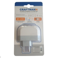 Сетевое зарядное устройство CRAFTMANN  2 USB (3.4 A), белый