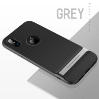 Чехол накладка Rock Royce Series для iPhone X  (серый)
