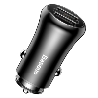 Автомобильное зарядное устройство BASEUS Джентльмен 4.8A Dual-USB, черное