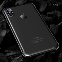 Чехол накладка Rock Fence S  для iPhone X  (прозрачно-черный)