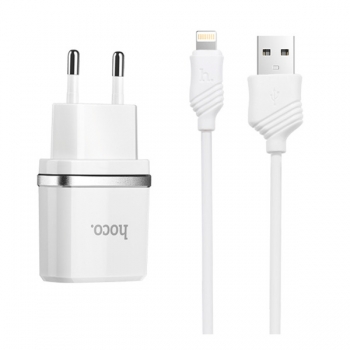  Сетевое зарядное устройство для iPhone, iPad - Hoco C12 Dual USB Charger 2.4A